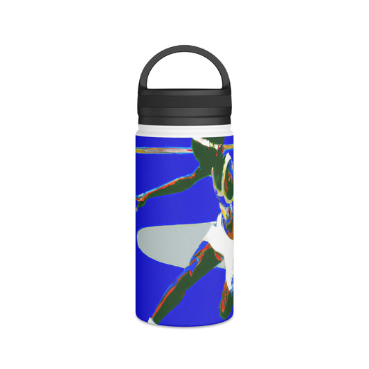 "The Moment in Motion: An Abstract Sports Image" - Go Plus Stainless Steel Water Bottle, Handle Lid