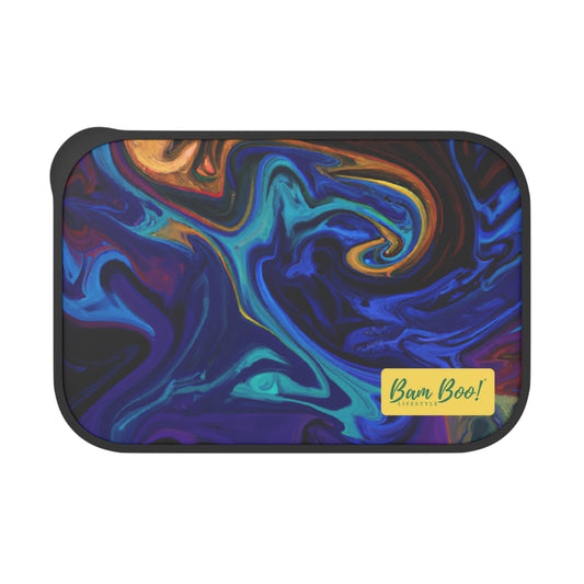 "Vibrance in Motion" - Bam Boo! Lifestyle Eco-friendly PLA Bento Box with Band and Utensils