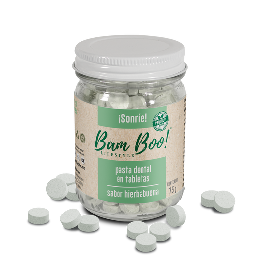 Solid Toothpaste Jar 75g Bam Boo! Lifestyle | Peppermint