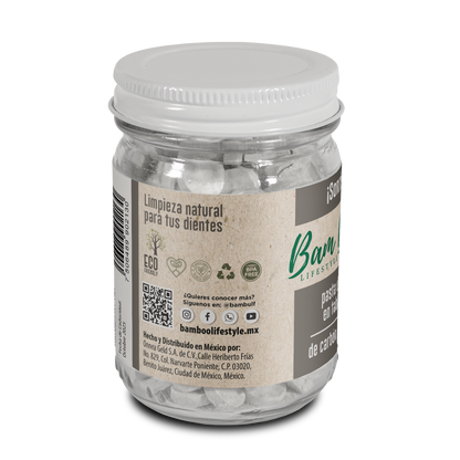 Solid Toothpaste Jar 75g Bam Boo! Lifestyle | Activated carbon