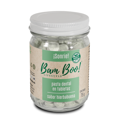 Solid Toothpaste Jar 75g Bam Boo! Lifestyle | Peppermint