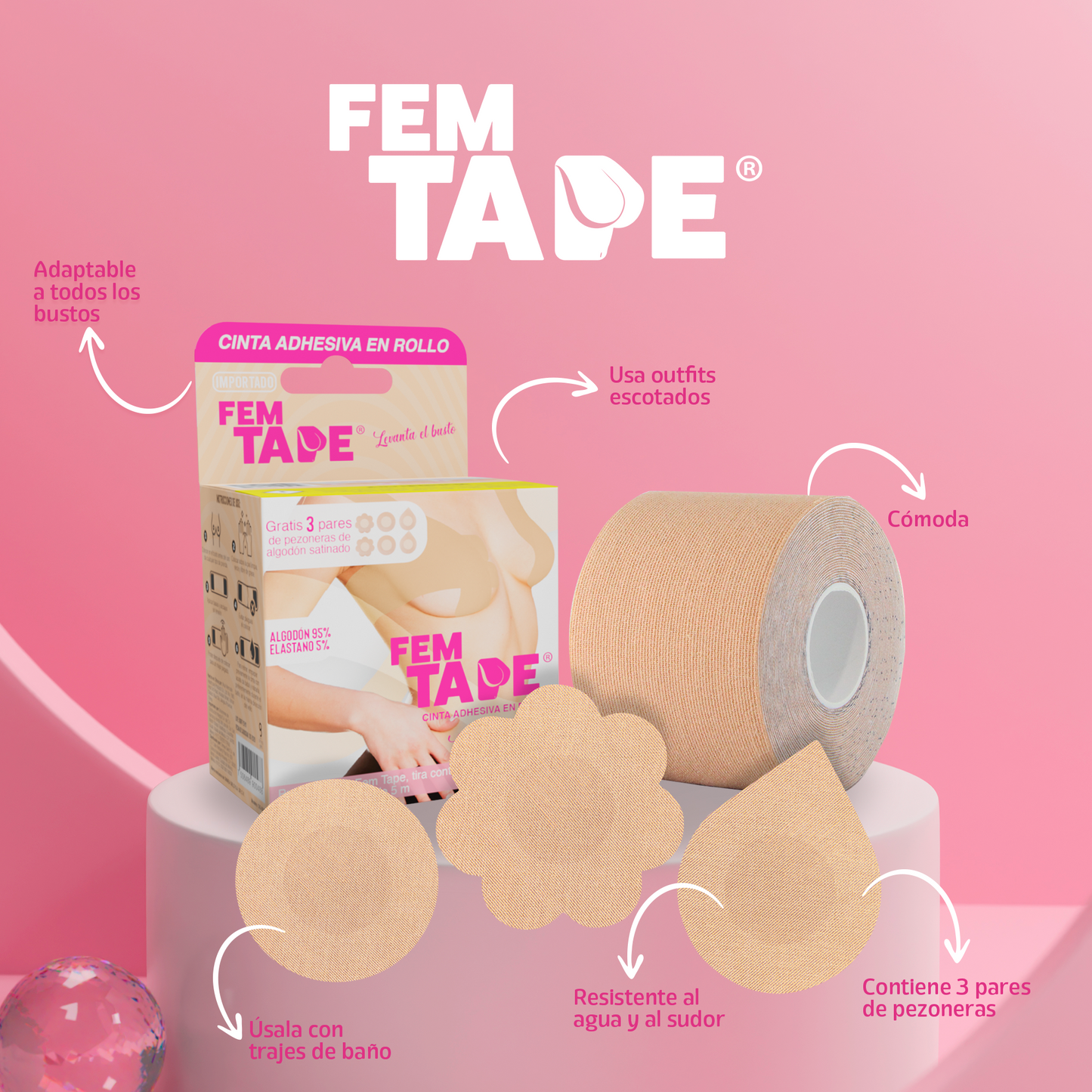 Adhesive Tape for Breast Lift Fem Tape 5 Mts