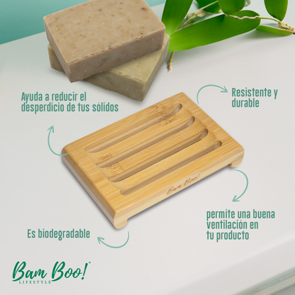 Pack Jabonera Ecológica de Bambú 2 Piezas Bam Boo! Lifestyle