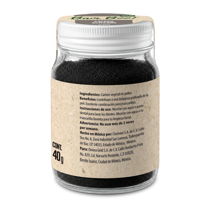 100 Pack Carbón Activado Coco Polvo Vegetal 40 g Mayoreo Bam Boo! Lifestyle | Uso Cosmético Facial