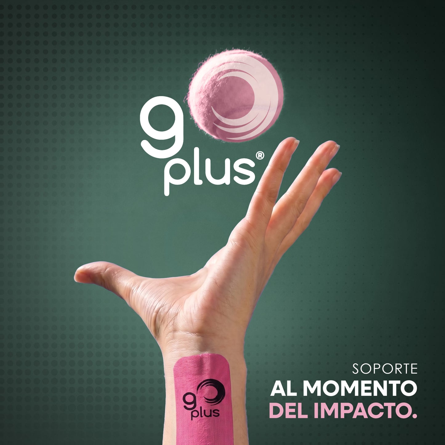 Cinta Kinesiológica Rosa 1 m Precortada Go Plus | 4 Tiras | Vendaje Neuromuscular