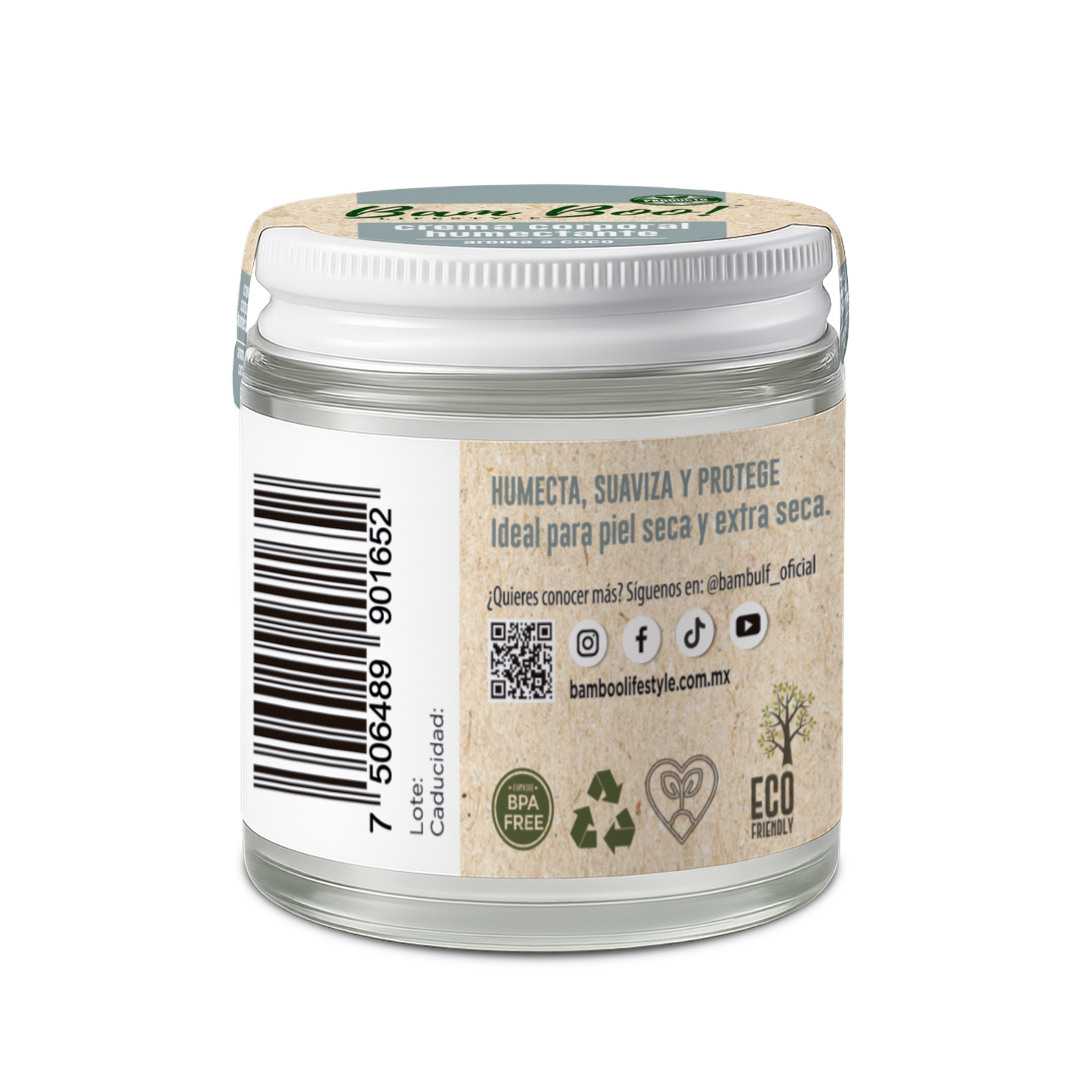 Coconut Aroma Natural Moisturizing Cream for Face and Body 100 g Bam Boo! Lifestyle