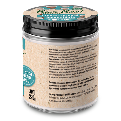 🥥 Crema Humectante Aroma a Coco para Cara y Cuerpo 220 g | Bam Boo! Lifestyle