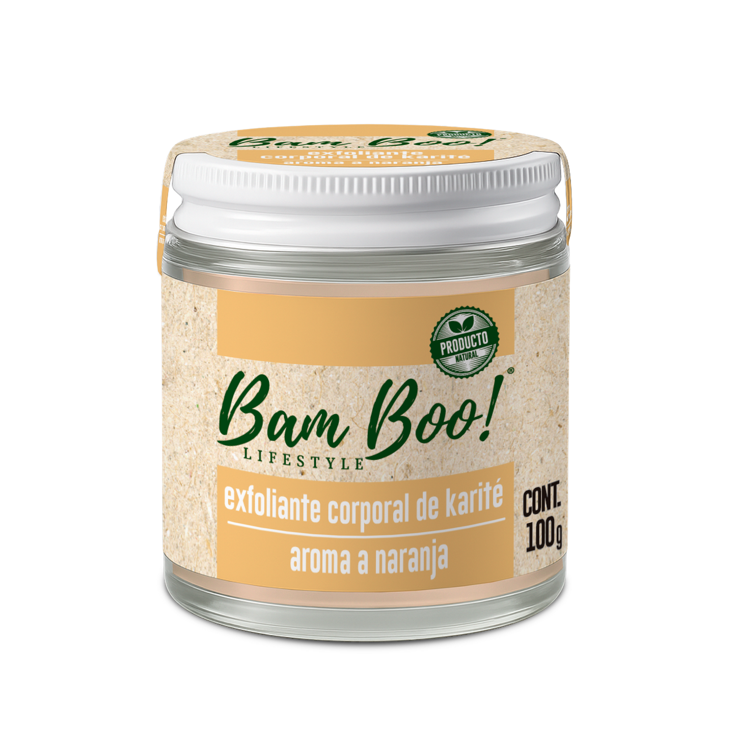 Exfoliante Corporal de Karité con Aroma a Naranja | 100 g | Bam Boo! Lifestyle