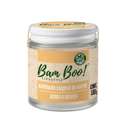 Exfoliante Corporal de Karité con Aroma a Naranja | 100 g | Bam Boo! Lifestyle