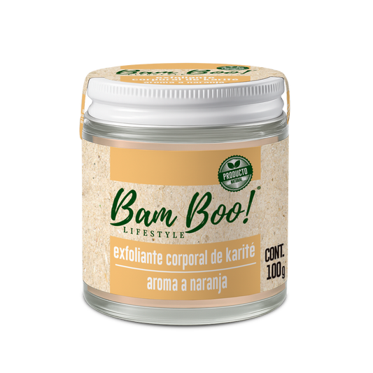 Exfoliante Corporal de Karité con Aroma a Naranja | 100 g | Bam Boo! Lifestyle