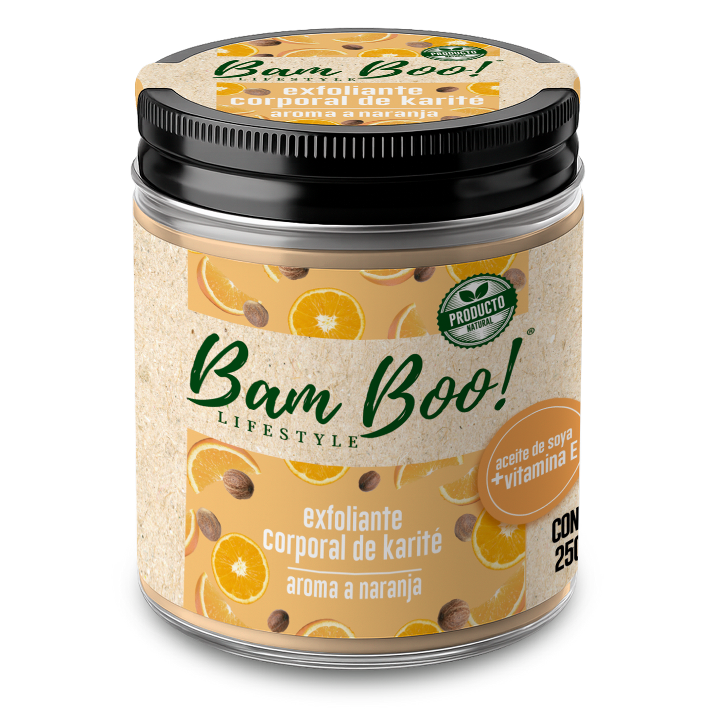 🍊 Exfoliante Corporal de Karité Aroma a Naranja 250 g | Bam Boo! Lifestyle