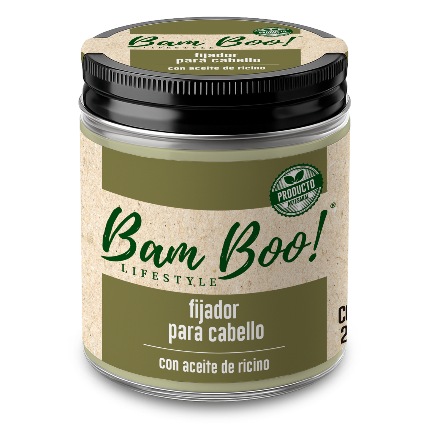 Gel Fijador Natural con Ricino para Cabello | 253 g | Bam Boo! Lifestyle