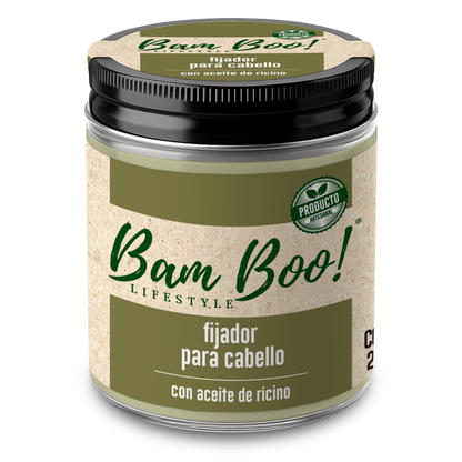 Gel Fijador Natural con Ricino para Cabello | 253 g | Bam Boo! Lifestyle