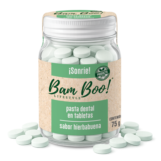 Solid Toothpaste Jar 75g Bam Boo! Lifestyle | Peppermint