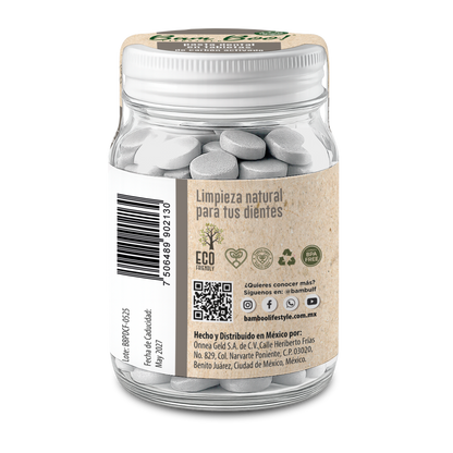 Frasco de Pasta Dental Sólida 75g Bam Boo! Lifestyle | Carbón Activado