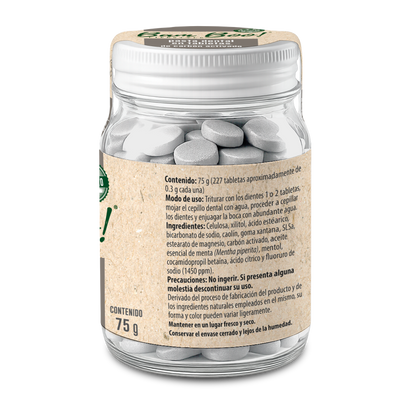 Frasco de Pasta Dental Sólida 75g Bam Boo! Lifestyle | Carbón Activado