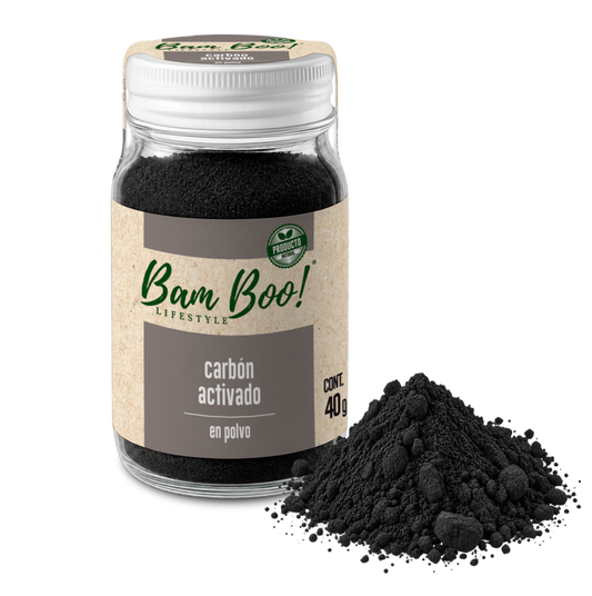 Carbón Activado de Coco en Polvo | 40 g | Bam Boo! Lifestyle