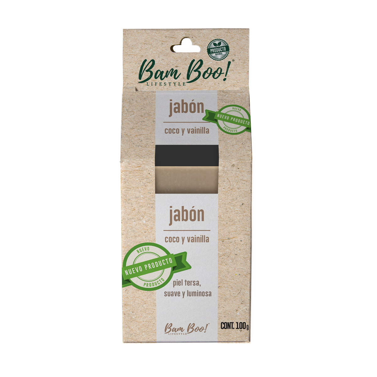 Jabón Coco Y Vainilla 100 Gr Bam Boo! Lifestyle