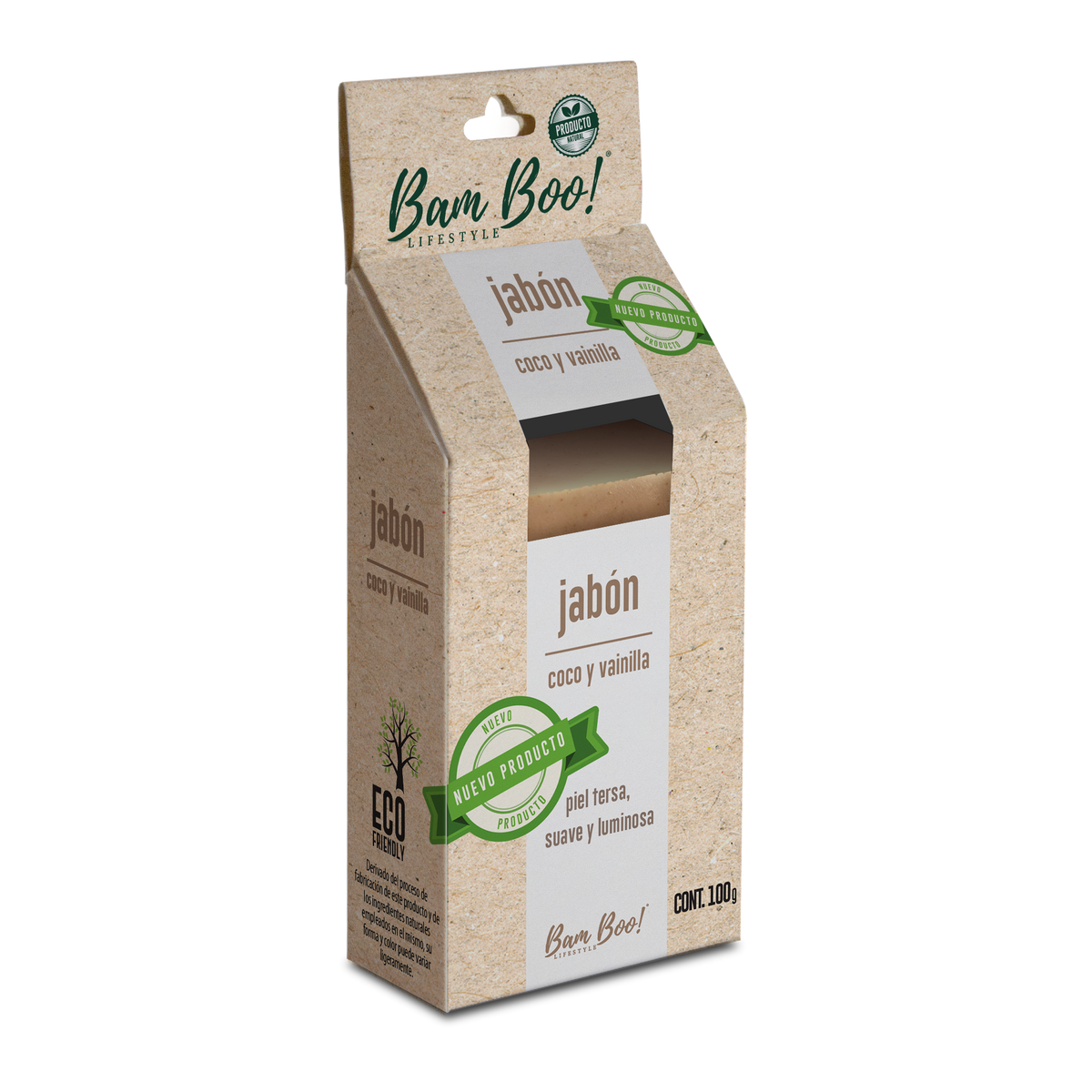 Jabón Coco Y Vainilla 100 Gr Bam Boo! Lifestyle