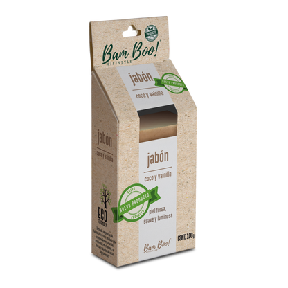Jabón Coco Y Vainilla 100 Gr Bam Boo! Lifestyle