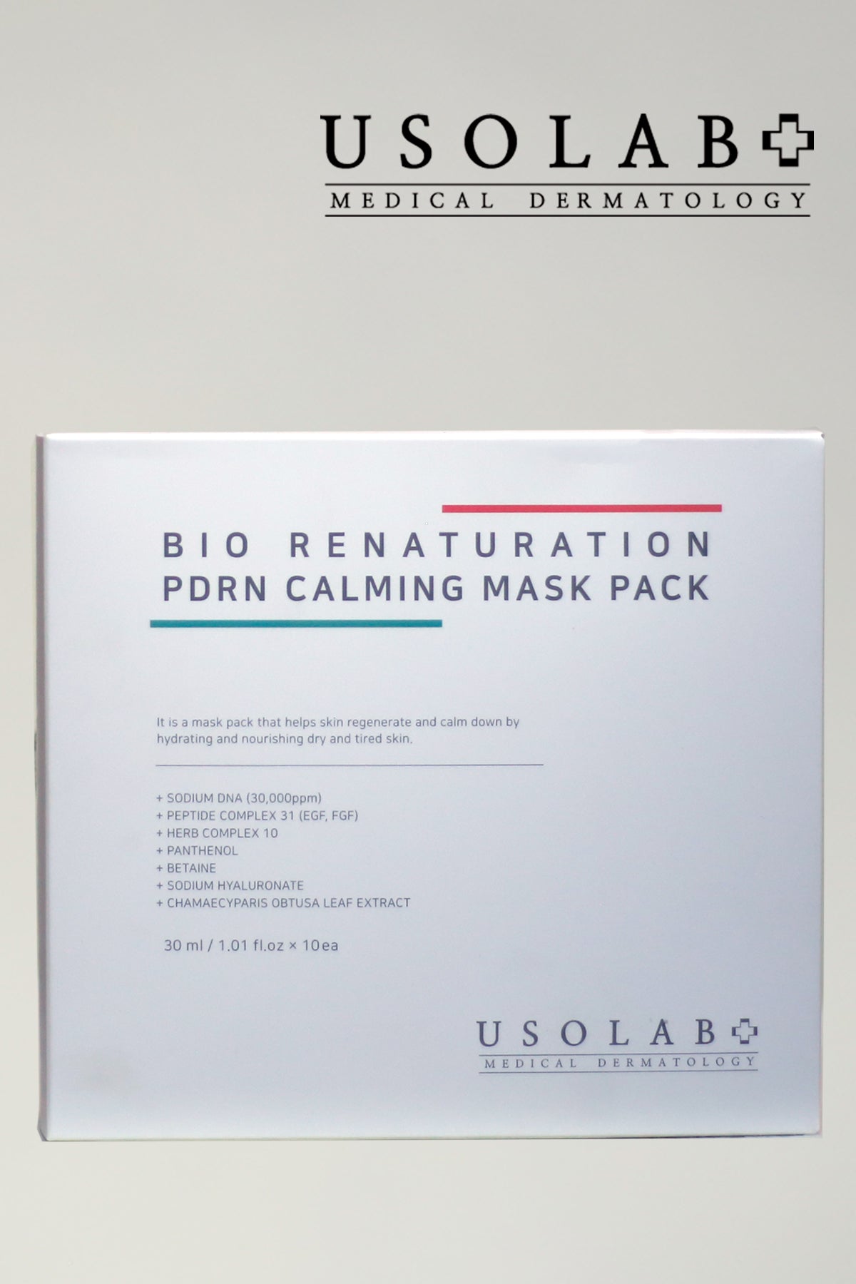 Mascarilla Facial de USOLAB Bio Renaturation PDRN Calming Mask