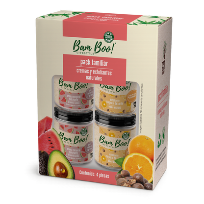 🍉🍊 Pack Familiar Bam Boo! | Hidratación y Exfoliación Natural para Toda la Familia 🌿✨