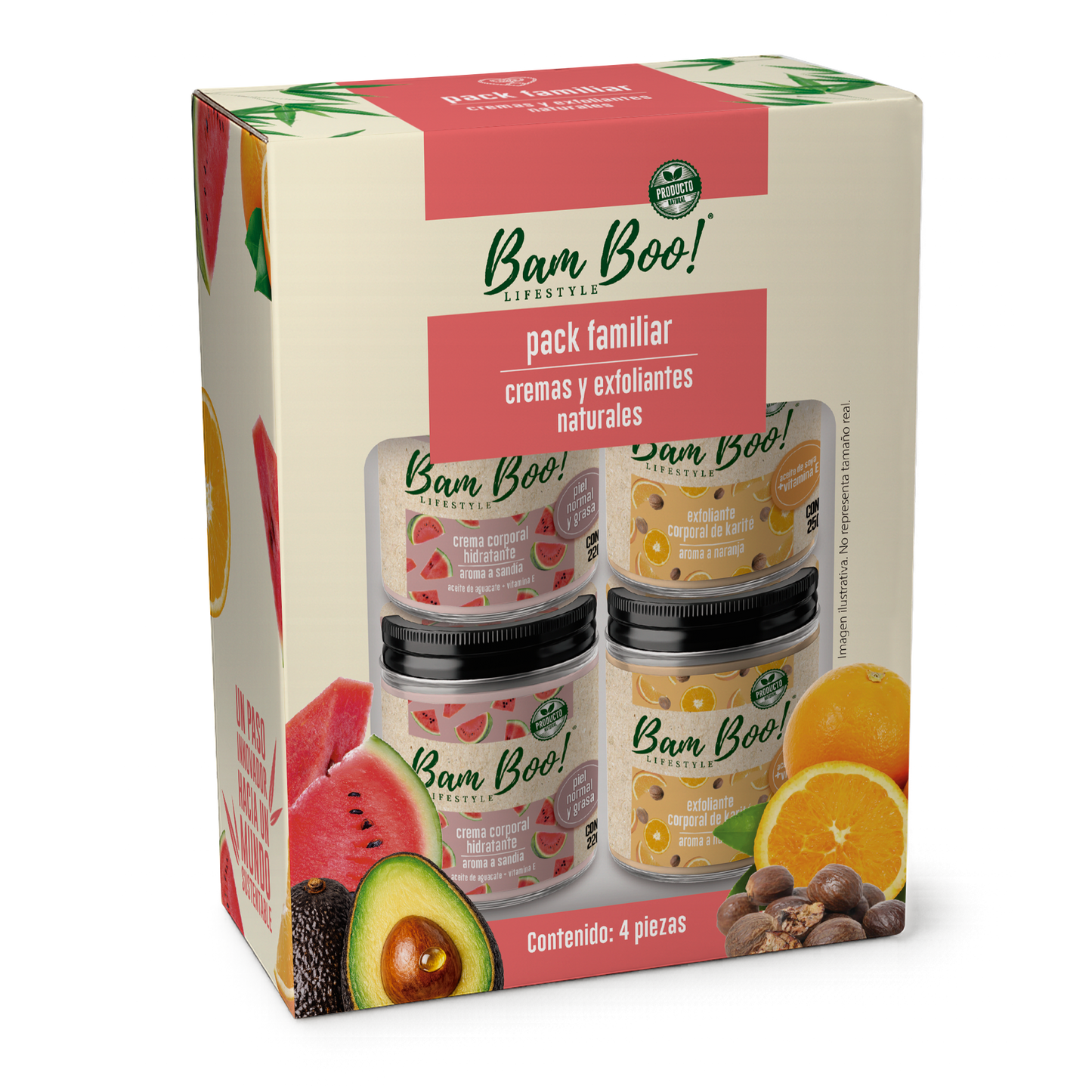 🍉🍊 Pack Familiar Bam Boo! | Hidratación y Exfoliación Natural para Toda la Familia 🌿✨