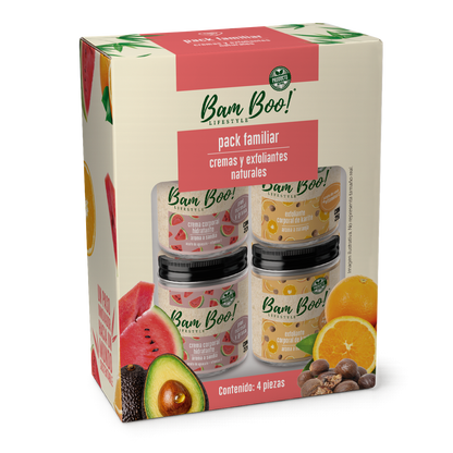 🍉🍊 Pack Familiar Bam Boo! | Hidratación y Exfoliación Natural para Toda la Familia 🌿✨