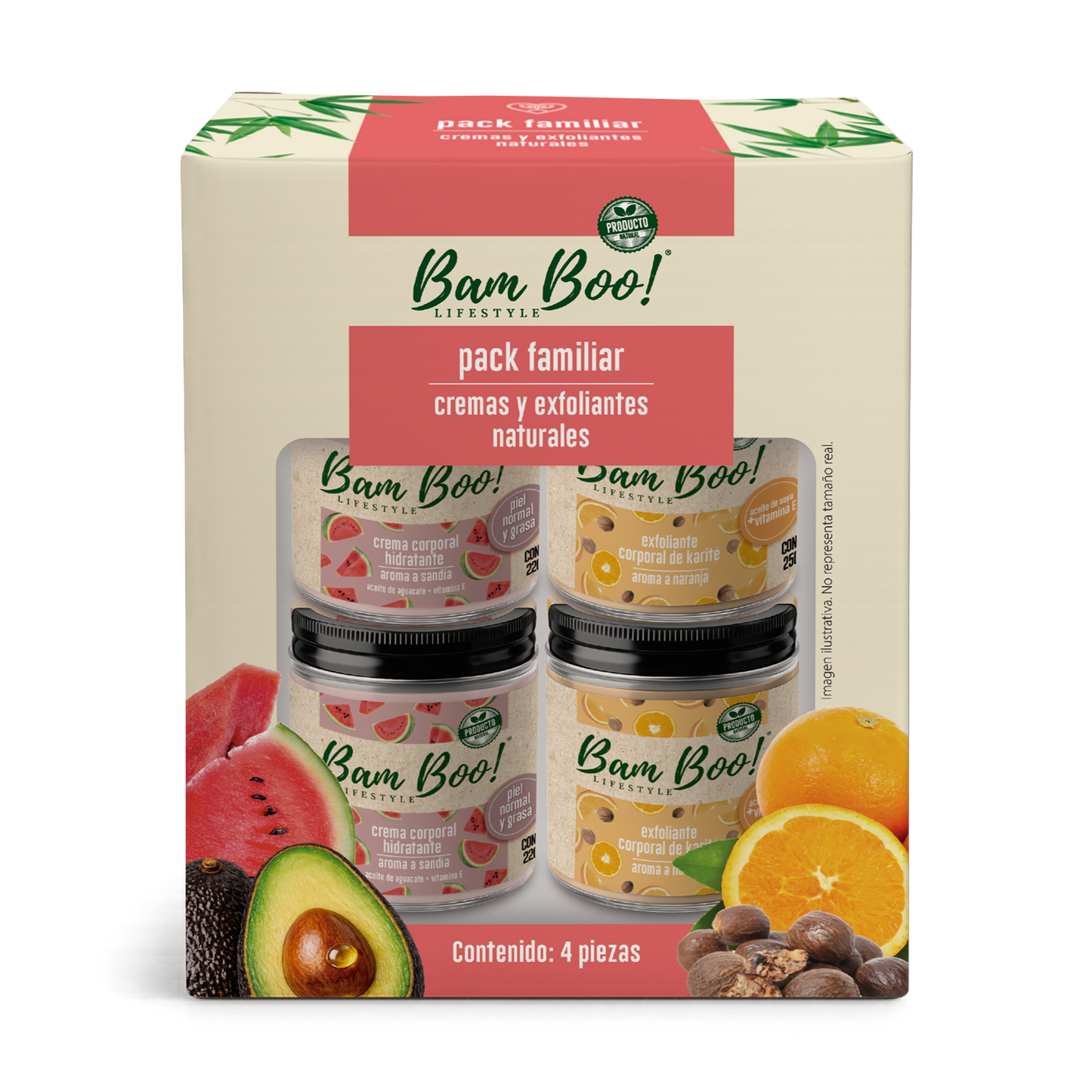 🍉🍊 Pack Familiar Bam Boo! | Hidratación y Exfoliación Natural para Toda la Familia 🌿✨
