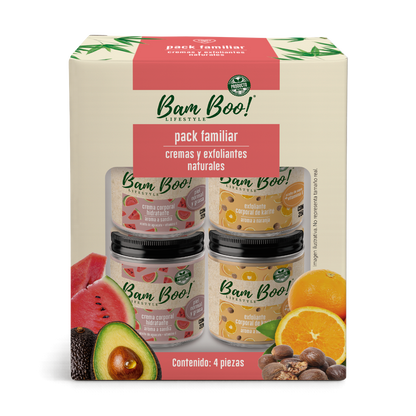 🍉🍊 Pack Familiar Bam Boo! | Hidratación y Exfoliación Natural para Toda la Familia 🌿✨