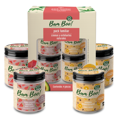 🍉🍊 Pack Familiar Bam Boo! | Hidratación y Exfoliación Natural para Toda la Familia 🌿✨