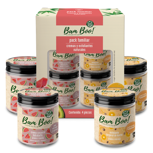 🍉🍊 Pack Familiar Bam Boo! | Hidratación y Exfoliación Natural para Toda la Familia 🌿✨