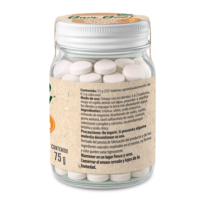 Pasta Dental Sólida Jengibre y Cúrcuma Sin Flúor 75 g Bam Boo! Lifestyle | Tabletas para Cepillado