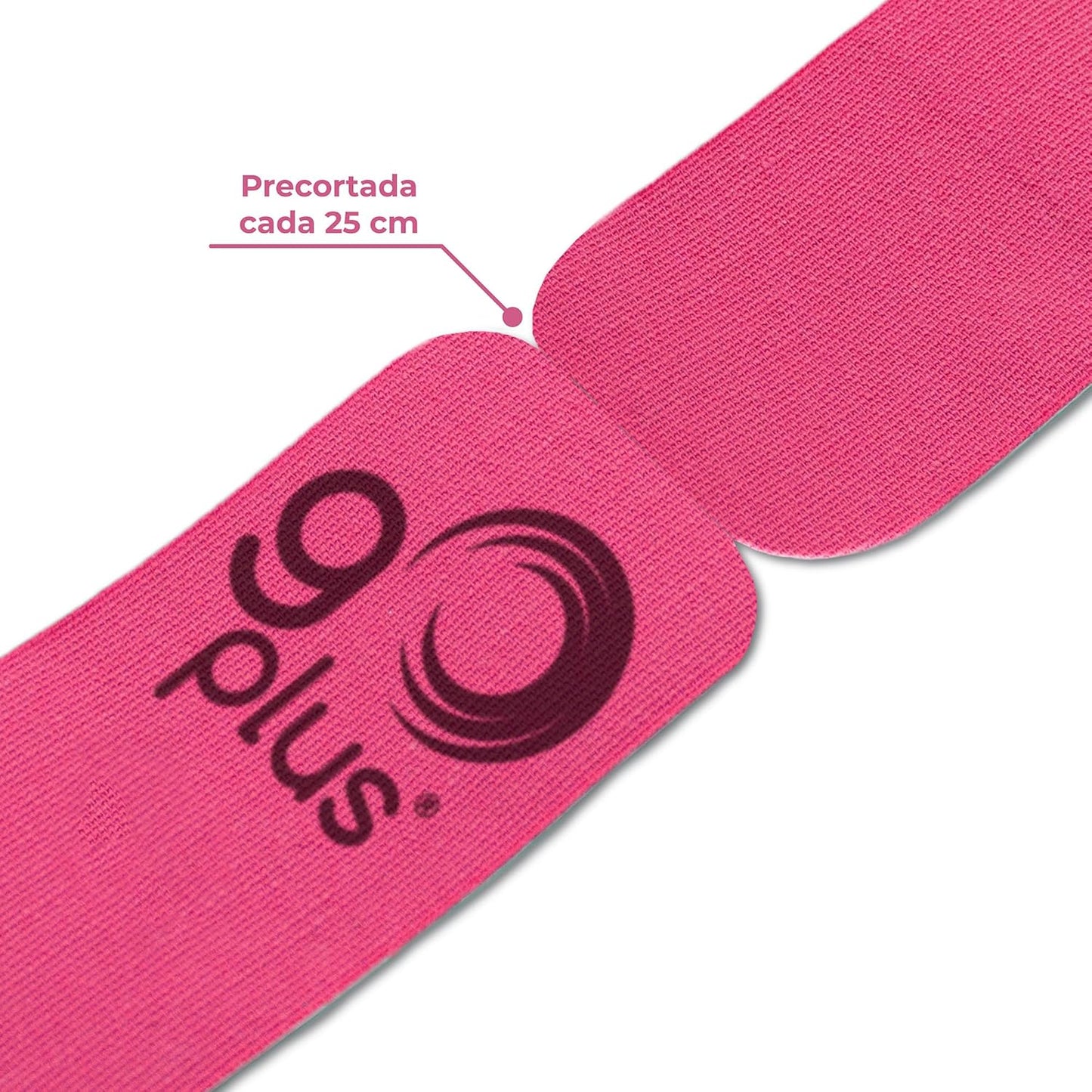 Cinta Kinesiológica Rosa Go Plus 5 m Precortada | Vendaje Neuromuscular Deportivo