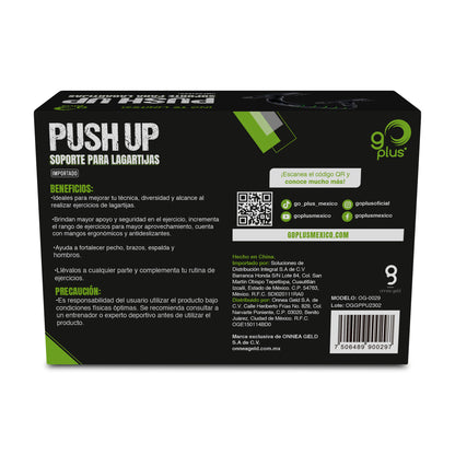 Barras Laterales para hacer Lagartijas Soporte para Push Up Go Plus Color Negro