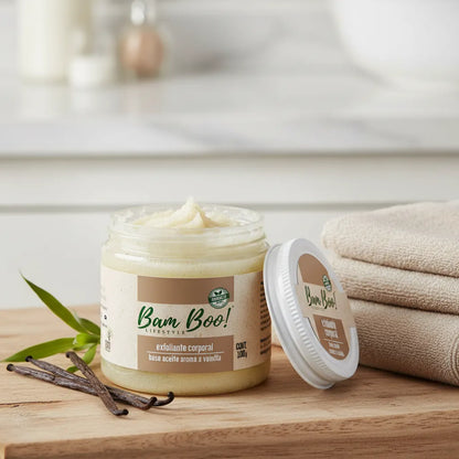 Exfoliante Corporal Base Aceite Aroma Vainilla | 100 g | Bam Boo! Lifestyle