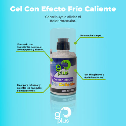 Kit de Fisioterapia Go Plus con Pistola Masajeadora, Cinta Kinesiológica y Gel con efecto Frío Caliente