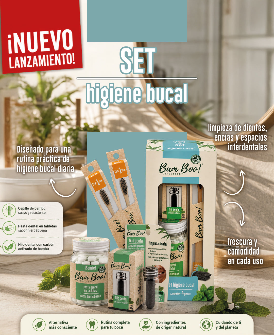 Set De Higiene Bucal Natural | Bam Boo! Lifestyle