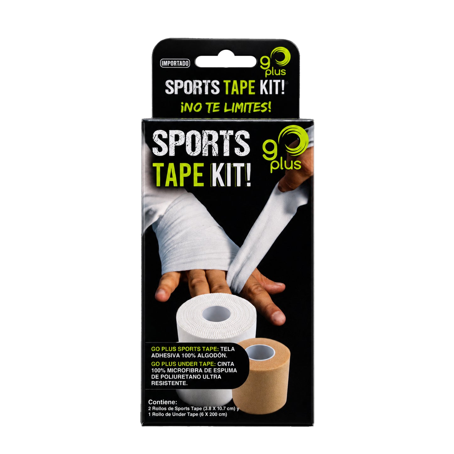 Sports Tape Kit Go Plus | 2 Sport Tape + 1 Under Tape para Vendaje Deportivo