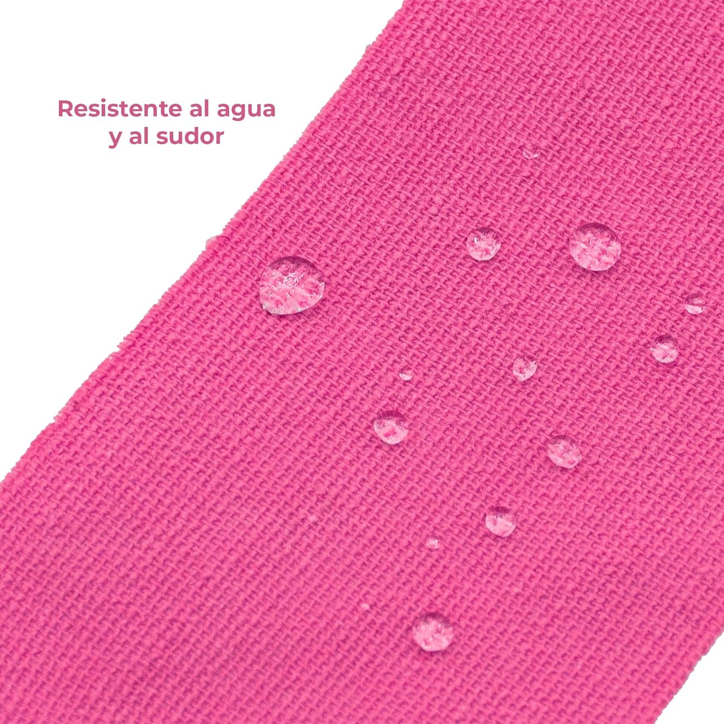 Cinta Kinesiológica Rosa Go Plus 5 m Precortada | Vendaje Neuromuscular Deportivo