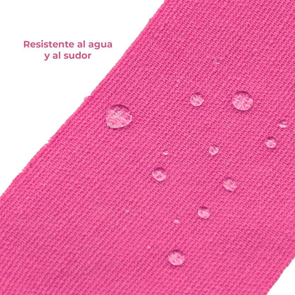 Cinta Kinesiológica Rosa Go Plus 5 m Precortada | Vendaje Neuromuscular Deportivo