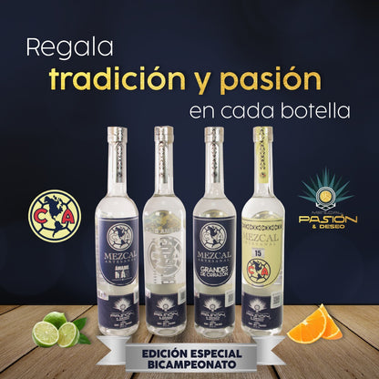 Mezcal Artesanal Pasión y Deseo Club América "Grandes de Corazón Bicampeones"