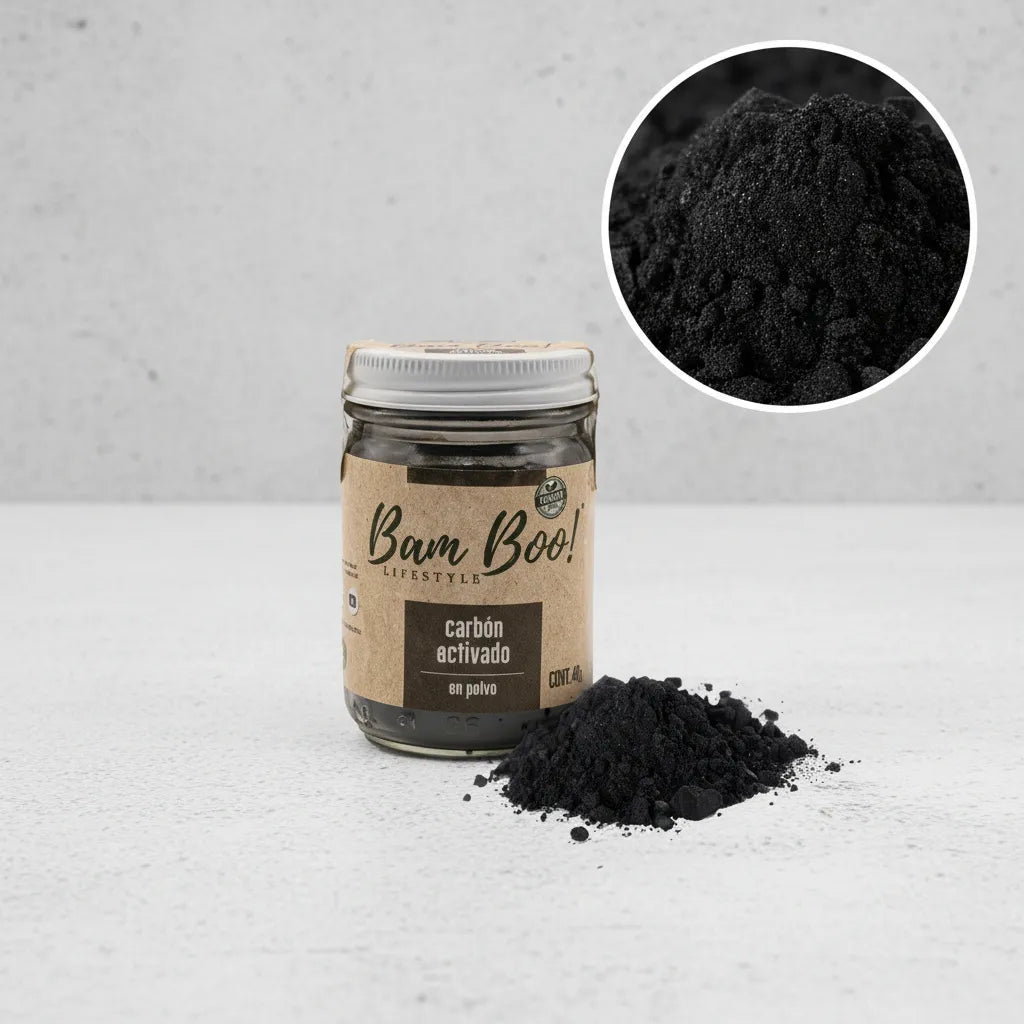 Carbón Activado de Coco en Polvo | 40 g | Bam Boo! Lifestyle