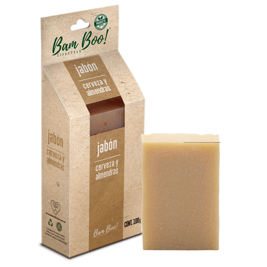 Handmade Soap Beer and Almonds 100 g Bam Boo! Lifestyle