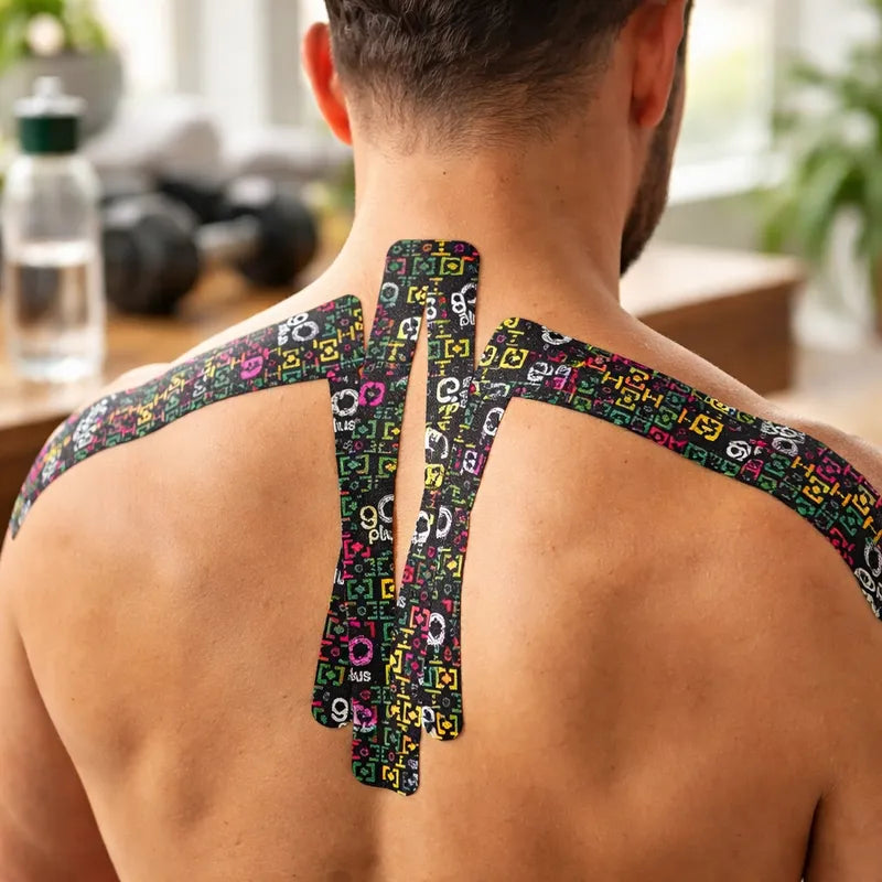 Cinta Kinesiológica Negra 5 m Continua Go Plus | Vendaje Neuromuscular
