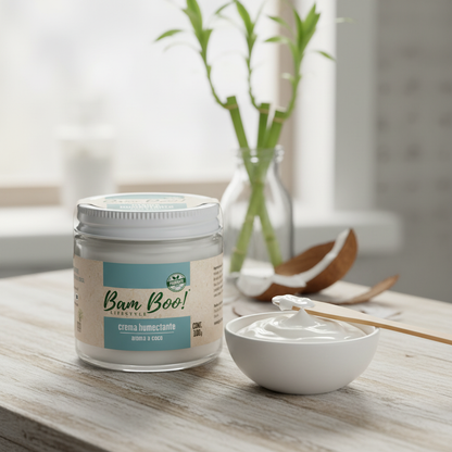 Crema Humectante Aroma a Coco para Cara y Cuerpo | 100 g | Bam Boo! Lifestyle