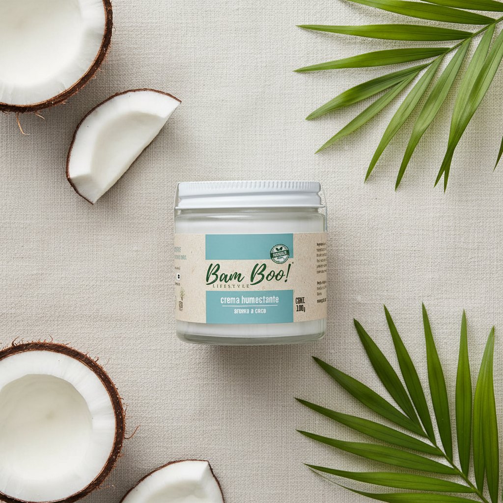 Crema Humectante Aroma a Coco para Cara y Cuerpo | 100 g | Bam Boo! Lifestyle