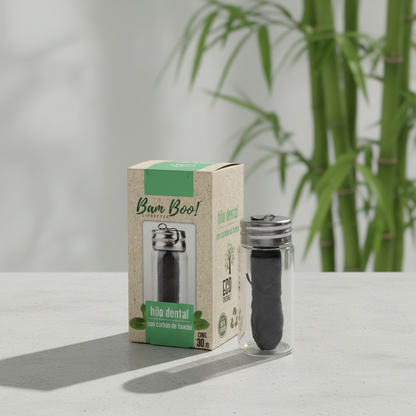 Hilo Dental con Carbón de Bambú 30 m Bam Boo! Lifestyle | Encerado Sabor Menta