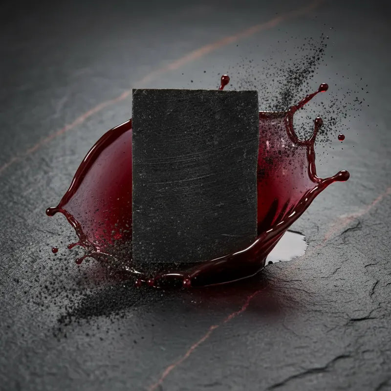 Handmade Soap Activated Charcoal and Red Wine 100 g Bam Boo! Lifestyle