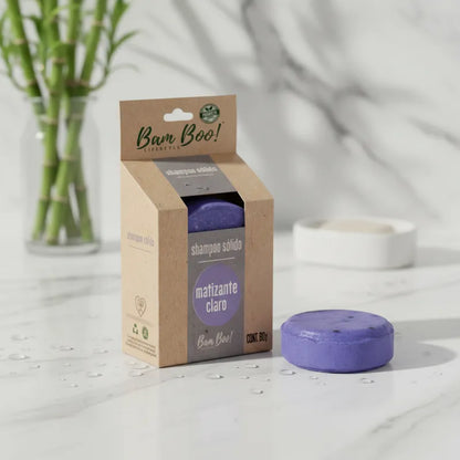Shampoo Sólido Artesanal Matizante para Cabello Claro | 80 g | Bam Boo! Lifestyle